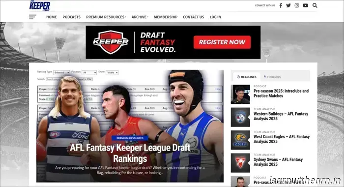 $160k Discussing Australian Fantasy Football - Side Hustle Nation